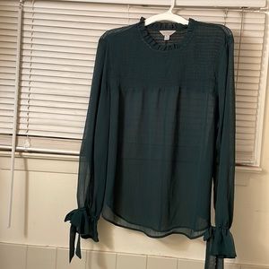 Extra large sheer dark green blouse gently worn no rips or tears